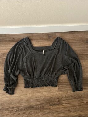 Free People Grey Pullover Sweater